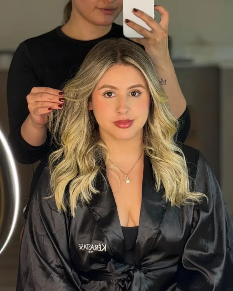 Balayage rubio luminoso
