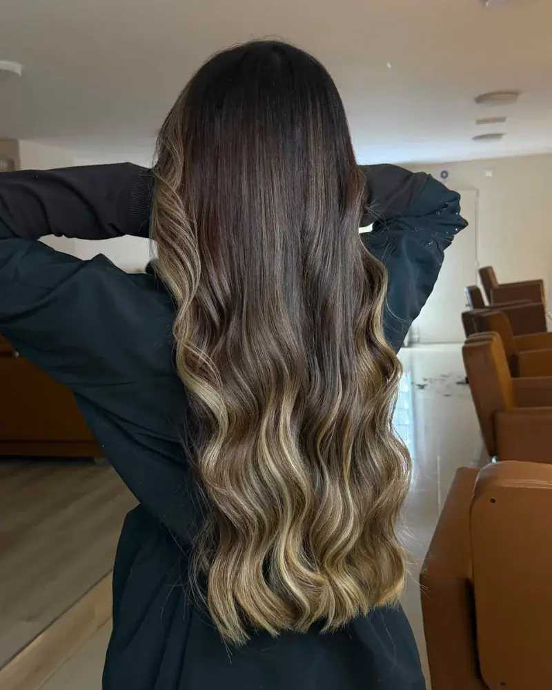 Balayage rubio frío
